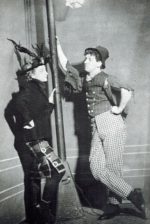Babs Hitchman and John Holden on stage in 1936. That year, their company was the only one in North America doing weekly stock. (Photo reprinted from Straw Hats and Greasepaint by Scott McLellan)